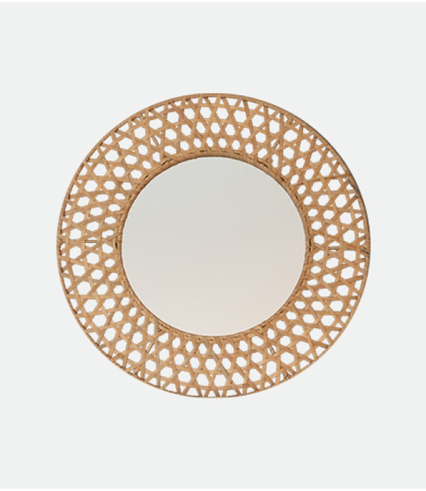 Golden Round Mirror